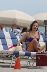 XENIA TCHOUMITCHEVA in Bikini on the Beach in Miami 04/22/2017