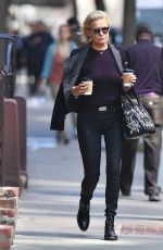 YOLANDA HADID Out and About in New York 04/10/2017