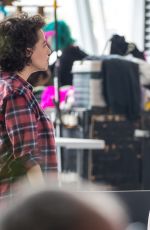 ZOE KRAVITZ on the Set of Rough Night at JFK Airport in New York 04/20/2017