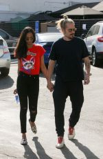 ZOE SALDANA and Marco Perego Out in West Hollywood 04/13/2017