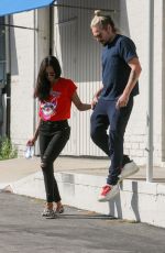 ZOE SALDANA and Marco Perego Out in West Hollywood 04/13/2017