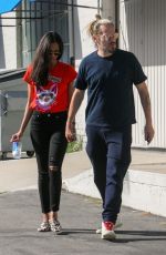 ZOE SALDANA and Marco Perego Out in West Hollywood 04/13/2017