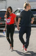 ZOE SALDANA and Marco Perego Out in West Hollywood 04/13/2017