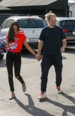 ZOE SALDANA and Marco Perego Out in West Hollywood 04/13/2017