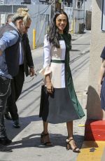 ZOE SALDANA Arrives at Chris Pratt