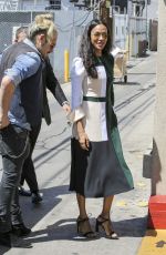 ZOE SALDANA Arrives at Chris Pratt