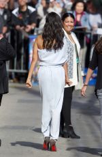 ZOE SALDANA Arrives at Jimmy Kimmel Live in Los Angeles 04/17/2017