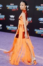 ZOE SALDANA at Guardians of the Galaxy Vol. 2 Premiere in Hollywood 04/19/2017