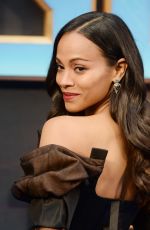 ZOE SALDANA at Guardians of the Galaxy Vol. 2 Premiere in London 04/24/2017