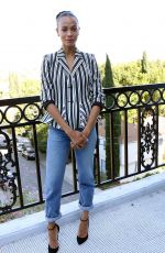 ZOE SALDANA at Guardians of the Galaxy Vol. 2 Press Conference in Los Angeles 04/20/2017