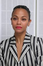 ZOE SALDANA at Guardians of the Galaxy Vol. 2 Press Conference in Los Angeles 04/20/2017