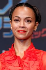 ZOE SALDANA at Guardians of the Galaxy Vol. 2 Press Conference in Tokyo 04/11/2017