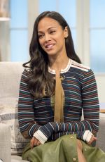 ZOE SALDANA at Lorraine Show in London 04/24/2017