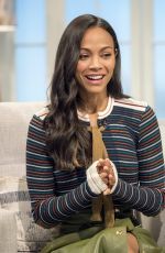 ZOE SALDANA at Lorraine Show in London 04/24/2017