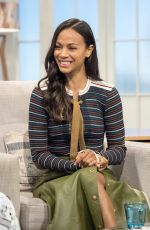 ZOE SALDANA at Lorraine Show in London 04/24/2017