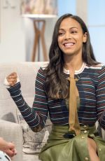 ZOE SALDANA at Lorraine Show in London 04/24/2017