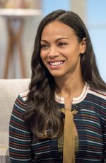 ZOE SALDANA at Lorraine Show in London 04/24/2017