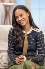 ZOE SALDANA at Lorraine Show in London 04/24/2017
