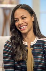 ZOE SALDANA at Lorraine Show in London 04/24/2017