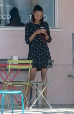 ZOE SALDANA Out for Lunch in Los Angeles 04/14/2017