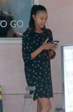 ZOE SALDANA Out for Lunch in Los Angeles 04/14/2017