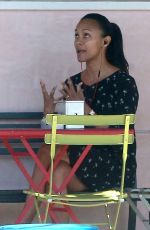 ZOE SALDANA Out for Lunch in Los Angeles 04/14/2017