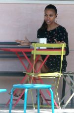 ZOE SALDANA Out for Lunch in Los Angeles 04/14/2017