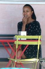 ZOE SALDANA Out for Lunch in Los Angeles 04/14/2017