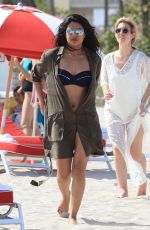 ADRIANA LIMA and PRIYANKA CHOPRA in Bikinis on the Beach in Miami 05/12/2017