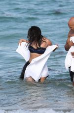 ADRIANA LIMA and PRIYANKA CHOPRA in Bikinis on the Beach in Miami 05/12/2017