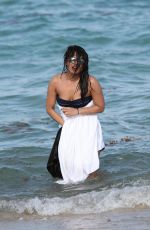 ADRIANA LIMA and PRIYANKA CHOPRA in Bikinis on the Beach in Miami 05/12/2017
