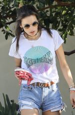 ALESSANDRA AMBROSIO in Cut Off Out in Malibu 04/30/2017