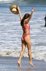 ALESSANDRA AMBROSIO in Swimsuit on the Beach in Malibu 05/29/2017