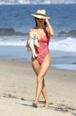ALESSANDRA AMBROSIO in Swimsuit on the Beach in Malibu 05/29/2017