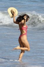 ALESSANDRA AMBROSIO in Swimsuit on the Beach in Malibu 05/29/2017