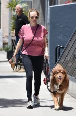 AMANDA SEYFRIED Walks Her Dog Out in West Hollywood 05/16/2017