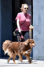 AMANDA SEYFRIED Walks Her Dog Out in West Hollywood 05/16/2017