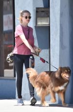 AMANDA SEYFRIED Walks Her Dog Out in West Hollywood 05/16/2017