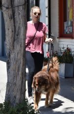 AMANDA SEYFRIED Walks Her Dog Out in West Hollywood 05/16/2017