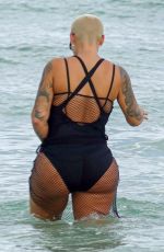 AMBER ROSE in Swimsut at a Beach in Miami 05/15/2017