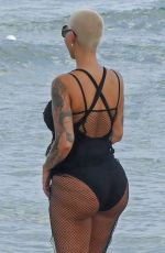 AMBER ROSE in Swimsut at a Beach in Miami 05/15/2017