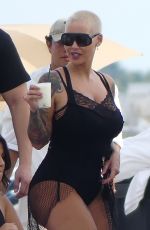 AMBER ROSE in Swimsut at a Beach in Miami 05/15/2017
