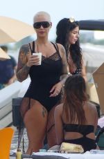 AMBER ROSE in Swimsut at a Beach in Miami 05/15/2017