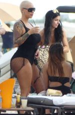 AMBER ROSE in Swimsut at a Beach in Miami 05/15/2017