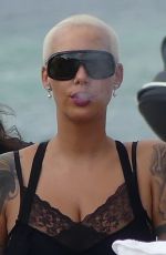 AMBER ROSE in Swimsut at a Beach in Miami 05/15/2017