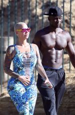 AMBER ROSE Out and About in Hollywood 05/23/2017