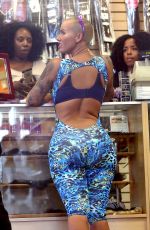 AMBER ROSE Out and About in Hollywood 05/23/2017