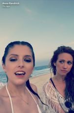 ANNA KENDRICK in Bikini at a Beach, 05/13/2017 Snapchat Pictures 