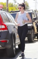 ANNE HATHAWAY Leaves a Gym in West Hollywood 05/16/2017