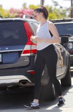 ANNE HATHAWAY Leaves a Gym in West Hollywood 05/16/2017